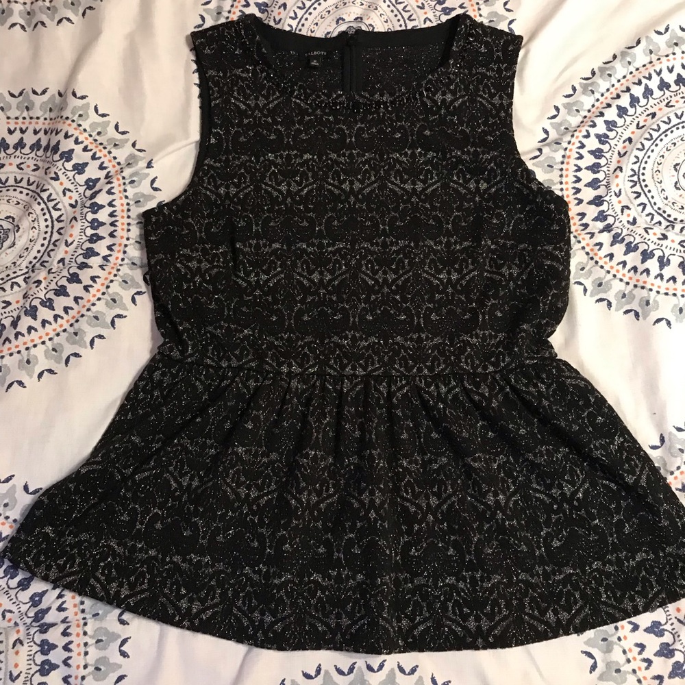 Elegant Black Peplum Top